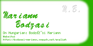 mariann bodzasi business card